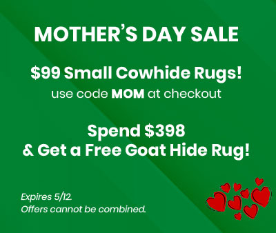 Spend $398 and Get a Free Goat Hide Rug