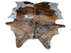 Acid Brown Tricolor Gold Wash Skin Cowhide Rug