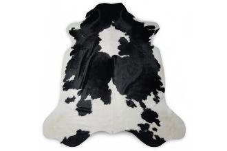 Real Black and White Cowhide Rug Bnw A1121